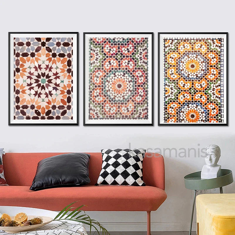Collection de Toiles "Mosaïque de Marrakech"