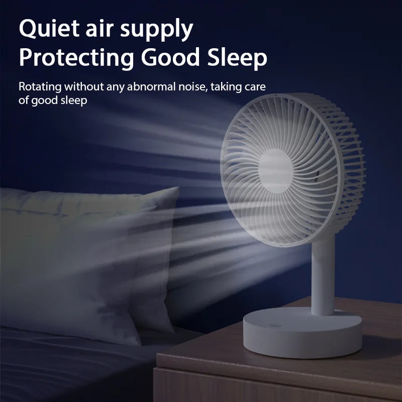 Portable USB Desk Fan with High-Velocity Airflow