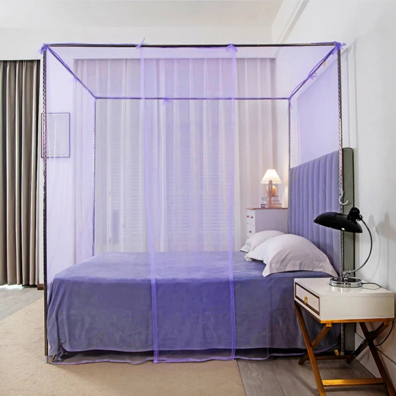 AuraPrincess™ Four-Corner Bed Canopy Mosquito Net