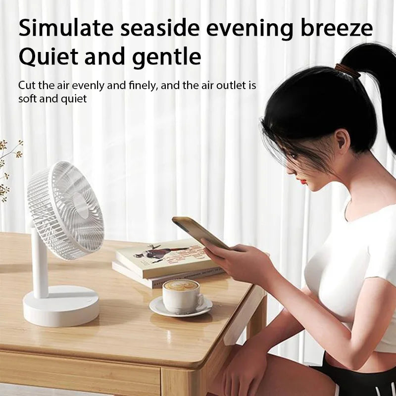 Portable USB Desk Fan with High-Velocity Airflow