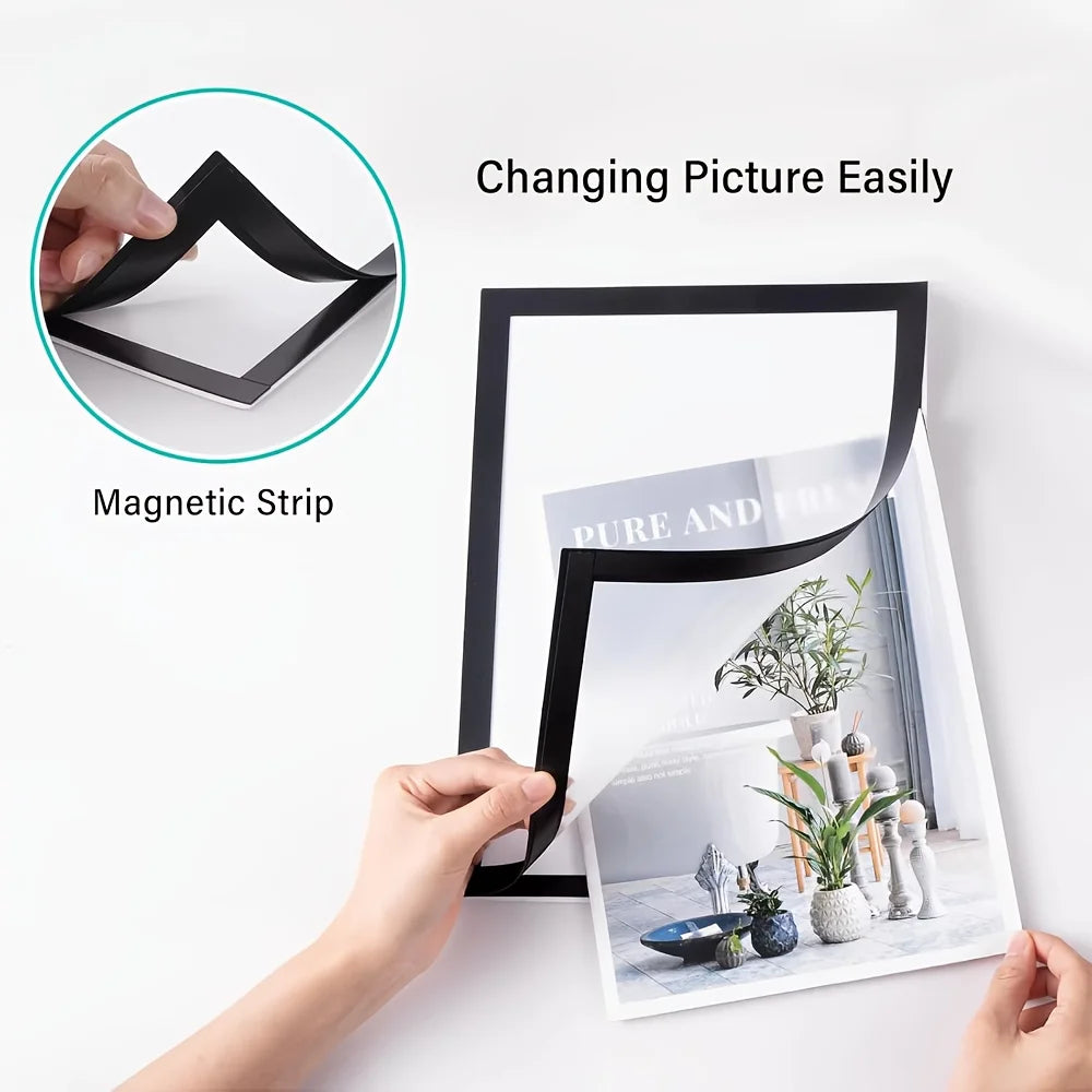 3PCS Magnetic Self-Adhesive Wall Frames for Photos & Notes