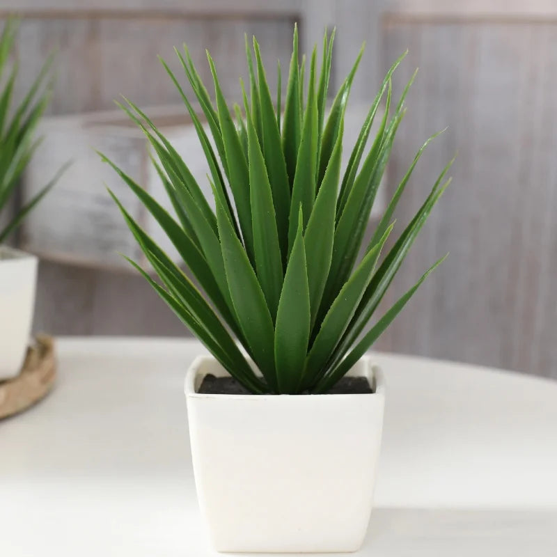 EverGreen Premium Artificial Desk Plant with Minimalist Pot