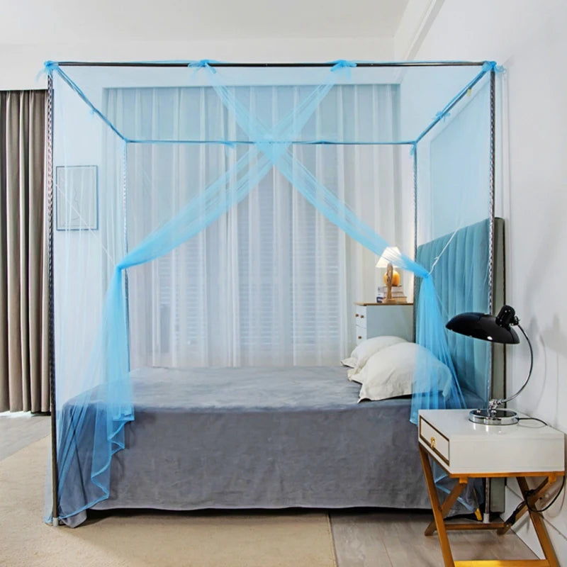 AuraPrincess™ Four-Corner Bed Canopy Mosquito Net