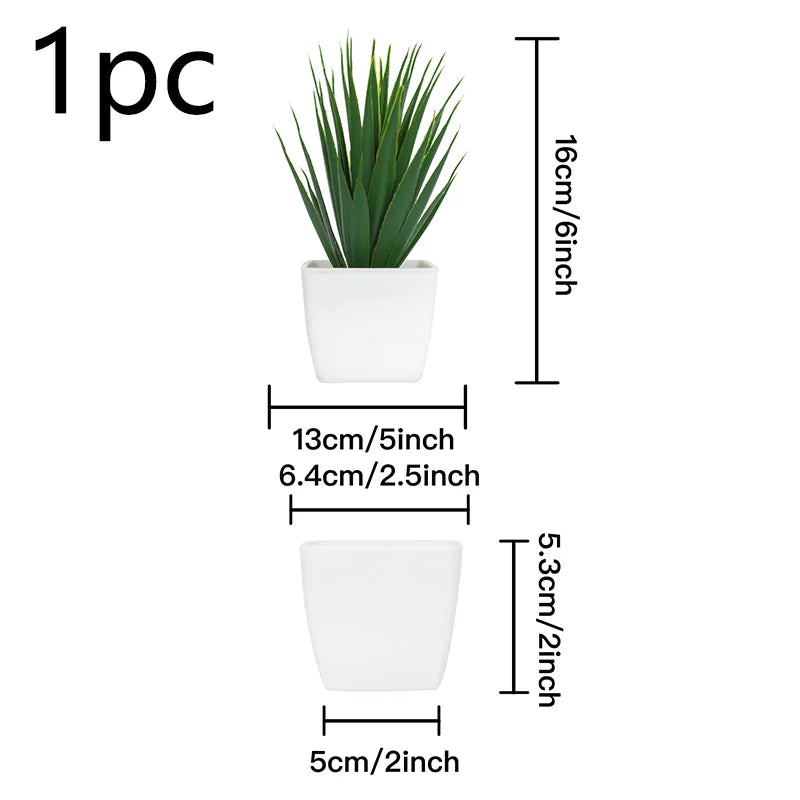 EverGreen Premium Artificial Desk Plant with Minimalist Pot