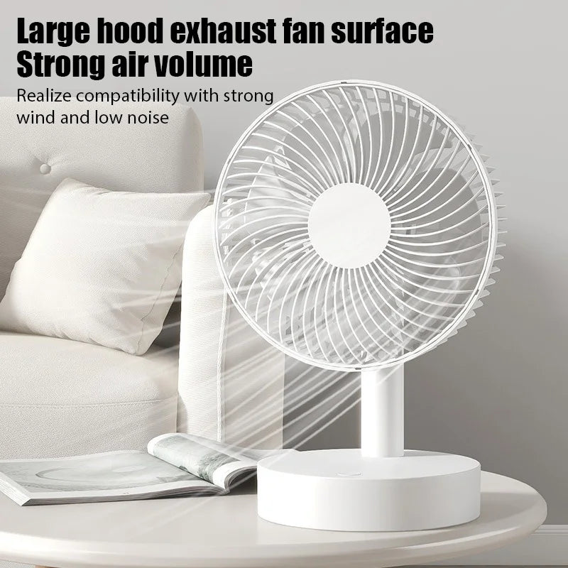 Portable USB Desk Fan with High-Velocity Airflow