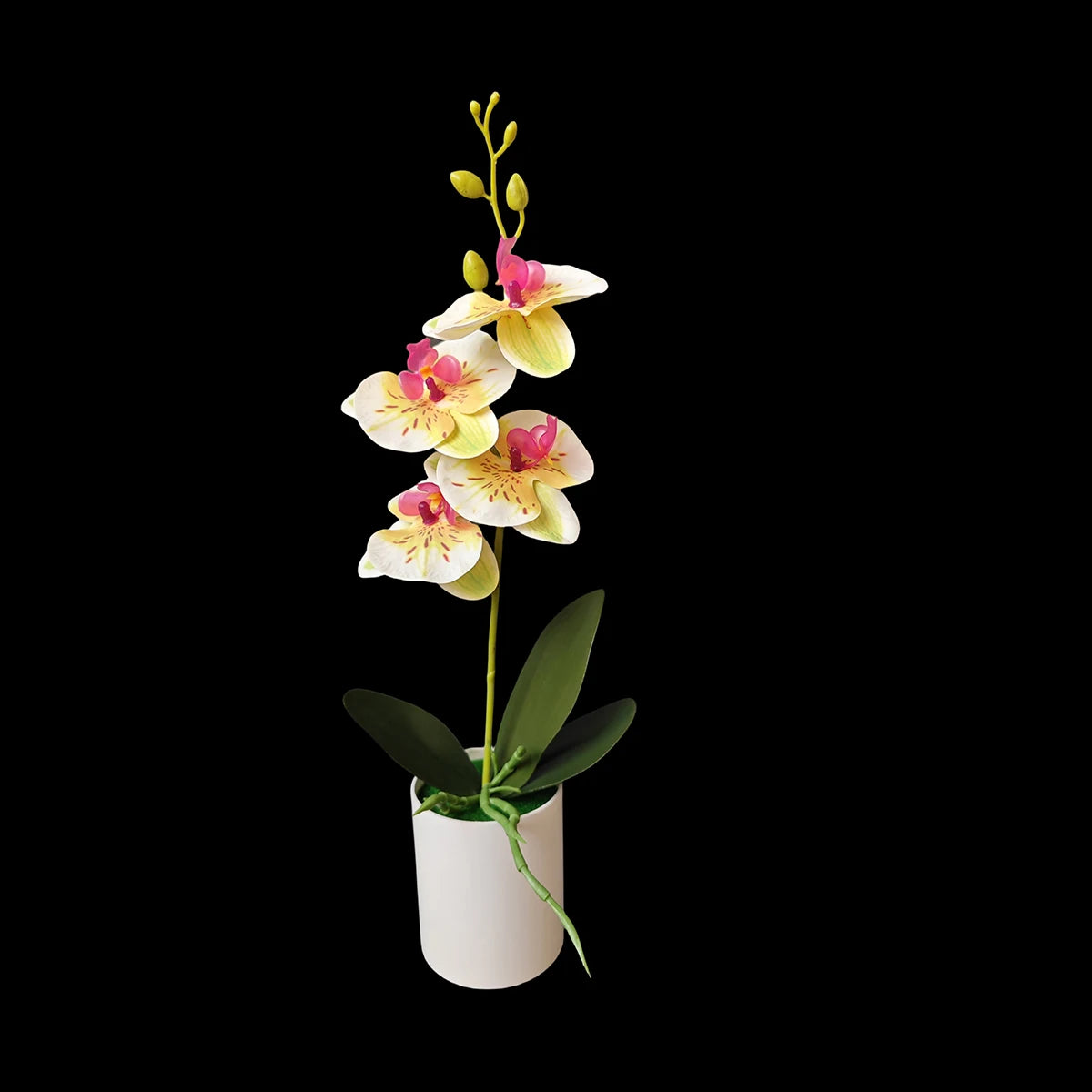 4PCS Artificial Orchid Potted Plants with Pots for Home & Office Decor