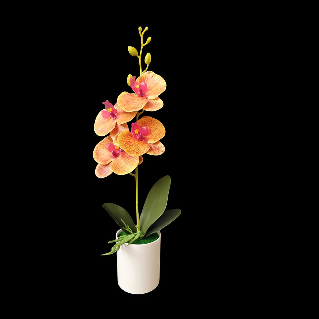 4PCS Artificial Orchid Potted Plants with Pots for Home & Office Decor