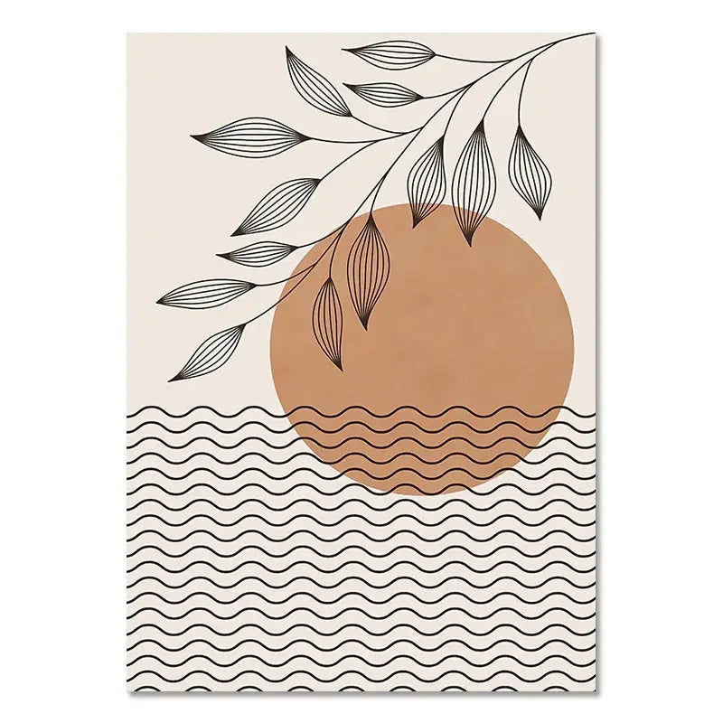 Triptyque de Toiles Boho "Sérénité Végétale"