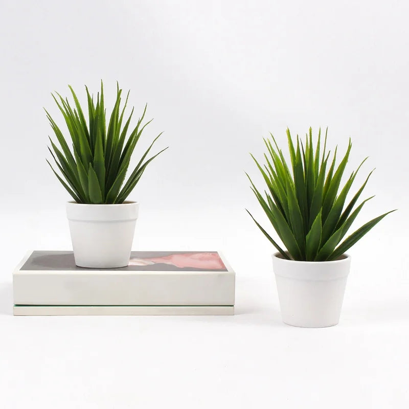 EverGreen Premium Artificial Desk Plant with Minimalist Pot