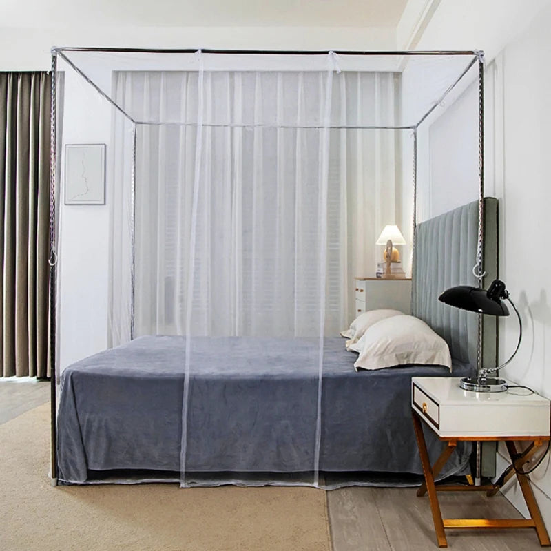 AuraPrincess™ Four-Corner Bed Canopy Mosquito Net