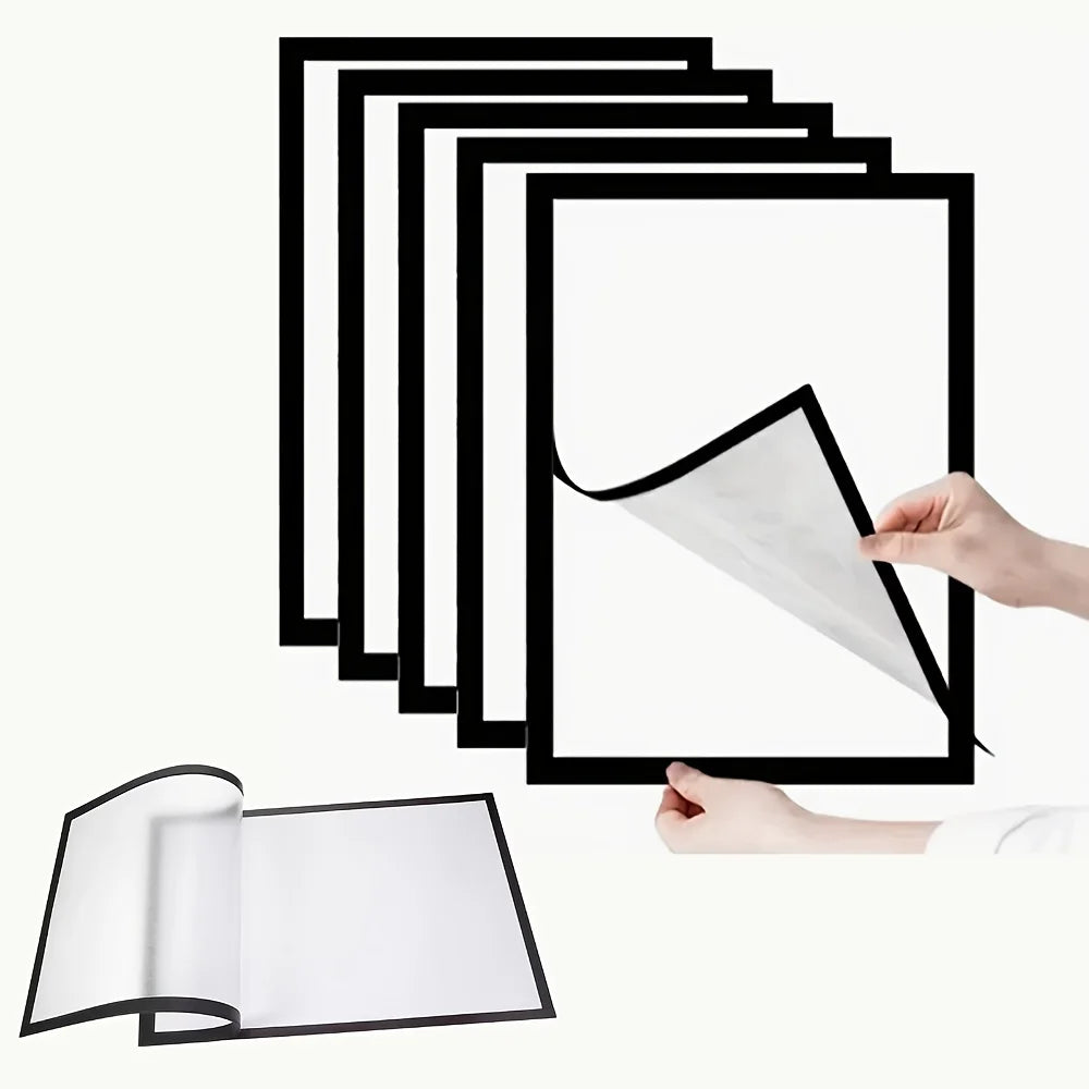 3PCS Magnetic Self-Adhesive Wall Frames for Photos & Notes