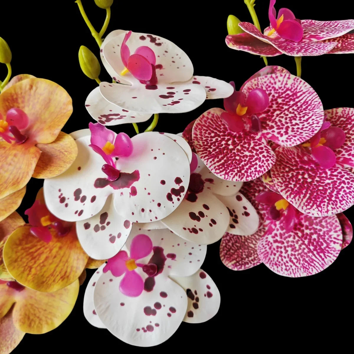 4PCS Artificial Orchid Potted Plants with Pots for Home & Office Decor
