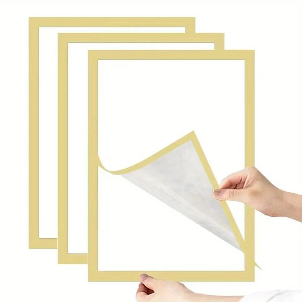 3PCS Magnetic Self-Adhesive Wall Frames for Photos & Notes