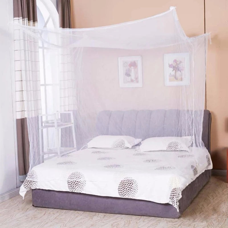 AuraPrincess™ Four-Corner Bed Canopy Mosquito Net