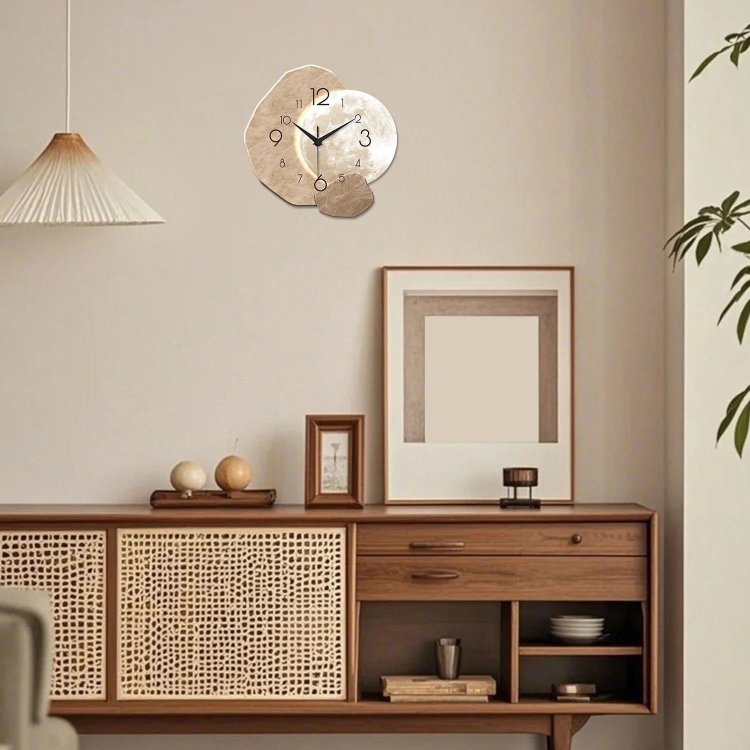 Horloge Murale Lune Silencieuse