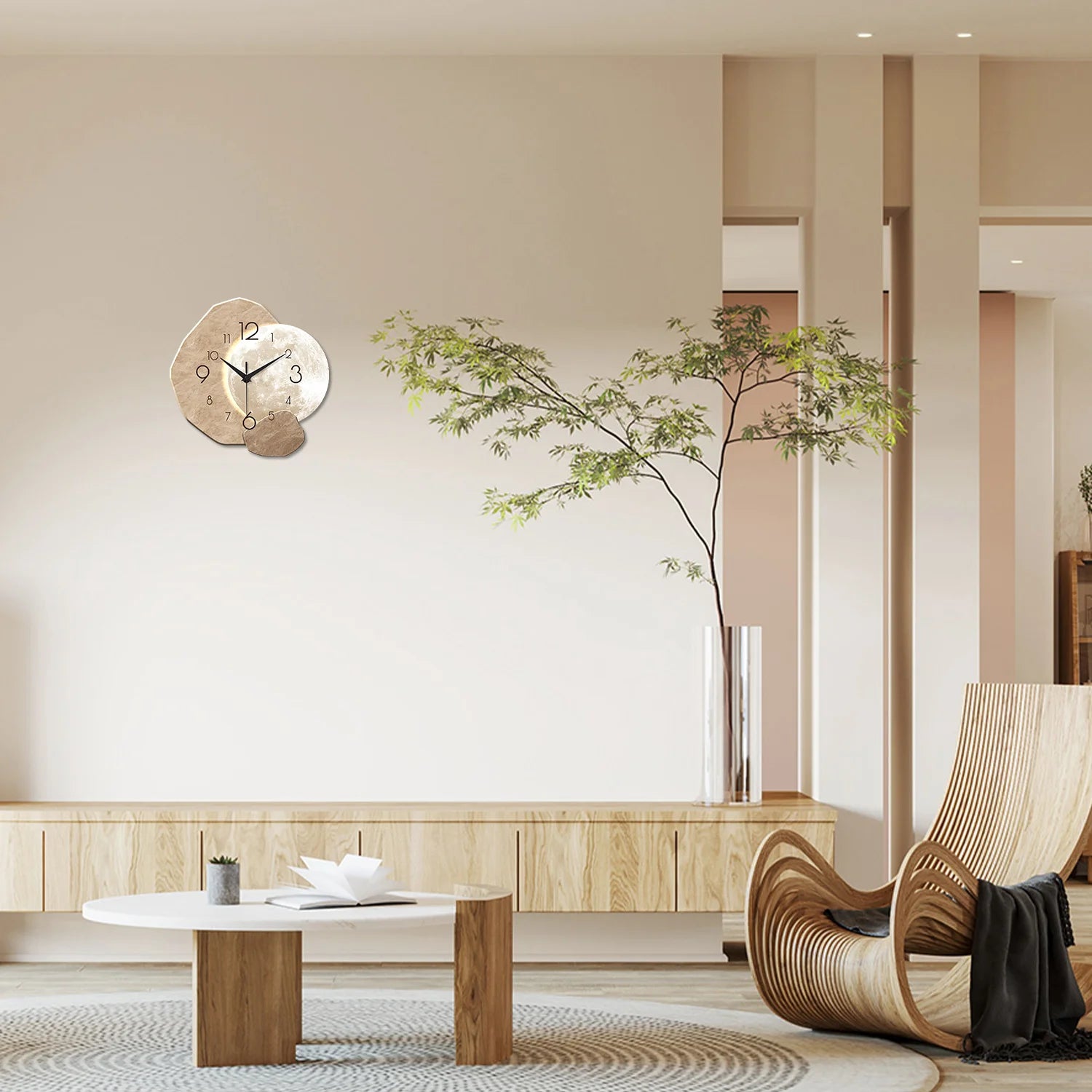 Horloge Murale Lune Silencieuse